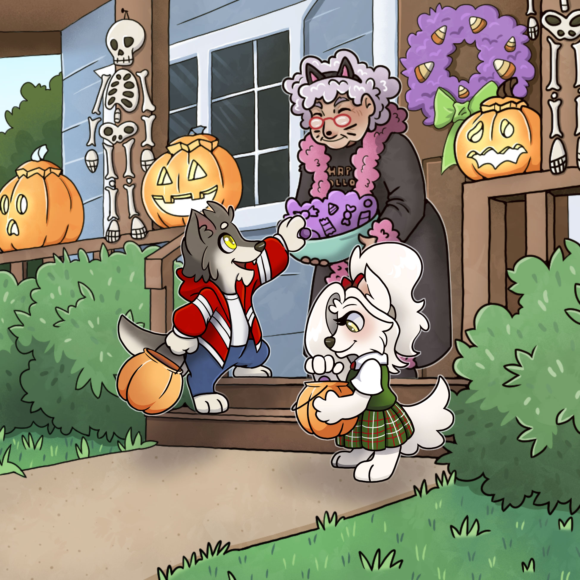 Wolf Pack Pups: A Halloween Trick or Treat Tail Page 2